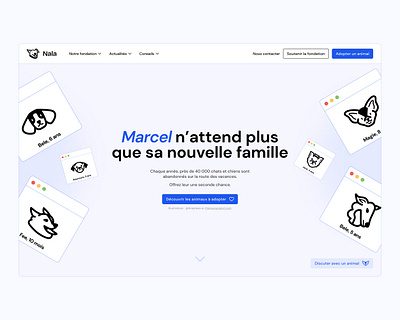 Hero Landing Page - Adopt a pet adopt animals branding design desktop hero landing pet typography ui ux web website