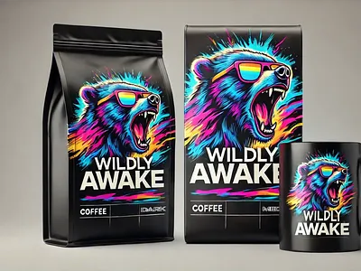 Wildly Awake – Hand-Drawn Coffee Branding & Packaging art branding design drawing graphic design illustration logo procreate sketching