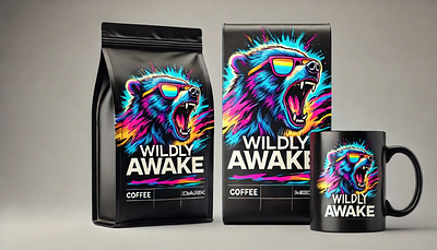 Wildly Awake – Hand-Drawn Coffee Branding & Packaging art branding design drawing graphic design illustration logo procreate sketching