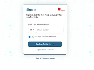 Sign-in Page design free download branding design illustration kaliraj landing page login mobile app price tag sign in tradeindia sign in page ui vicky pond website banner