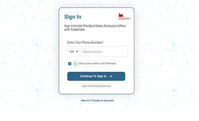 Sign-in Page design free download branding design illustration kaliraj landing page login mobile app price tag sign in tradeindia sign in page ui vicky pond website banner