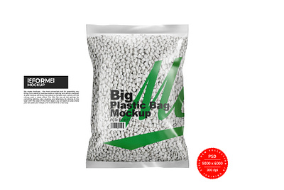 Big Plastic Bag Mockup design food illustration mock up mockup package packaging psd template ui