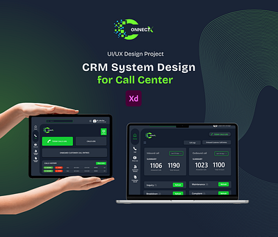 CRM System Design - Call Center adobe xd call center crm crm design logo ui user experience design ux