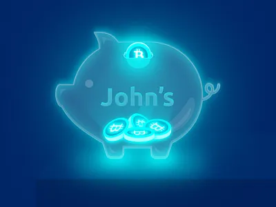 Cryptocurrency wallet 3d bitcoin cryptocurrency glass piggybank wallet