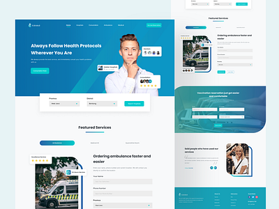 Health Web Design branding covid 19 health healthcare ui web web design