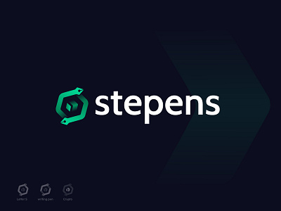 Stepens logo design blog blogging branding coin crypto cryptocurrency develop identity letter logo logo logo design news program software writer writing