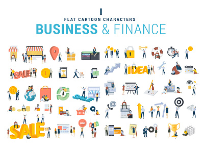 Business and finance people icons people shopping social media vector web