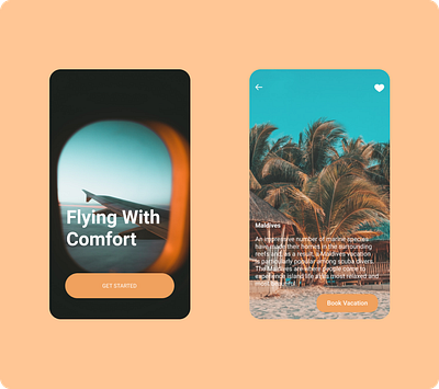 Travelling App app design ui ux