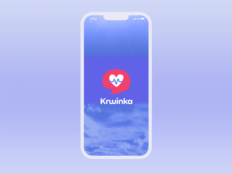 Krwinka UI - an app for blood donors / Figma / PS / AE / AI