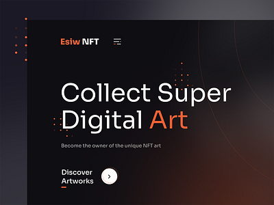 NFT Esiw Landing Page 🖼️ art blockchain crypto design esiw figma landingpage minimal nft nft art stepwise ui ux