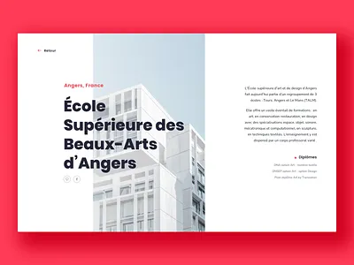 Design Shool Prépart - School page and registration form desktop formulary graphic design red register registration school ui ux website