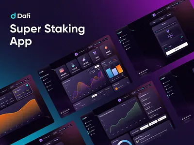 DAFI - Decentralized Finance Web Application Design app design blockchain blockchain design crypto dark theme defi ui ux design uiux web design