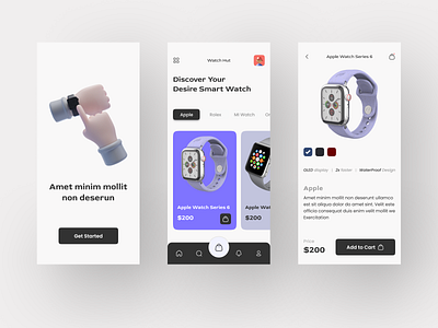 Smartwatch E-Commerce Shop UI Design apple watch design e commerce rolex smartwatch ui ui design uiux user interface design ux uxdesign watch store