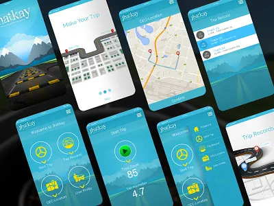 Jhatkay Mobile Application - UX/UI Design app branding design driving graphic design icon illustration logo shock ui ux vector