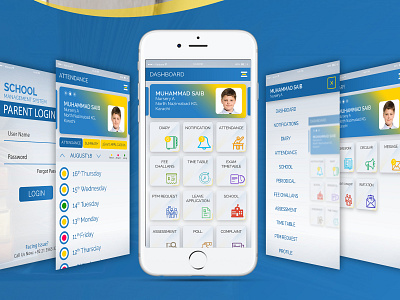 School Management Mobile Application - UX/UI Design app branding design eduman graphic design icon illustration logo school schoolmanagement system ui ux vector
