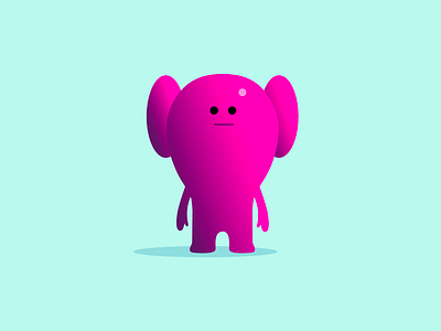 Franthly alien branding cartoon character design dribbble illustration lazy mascot pink
