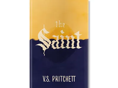 The Saint by V.S.Pritchett book cover book jacket design handlettering illustrated book cover lettering minimal procreate