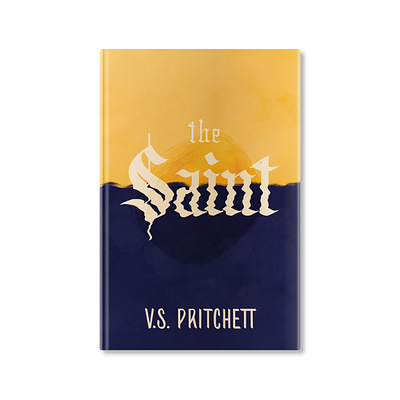 The Saint by V.S.Pritchett book cover book jacket design handlettering illustrated book cover lettering minimal procreate