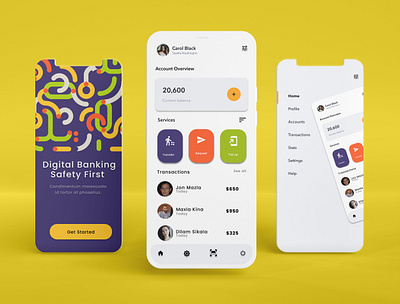 eWallet UI/UX Mobile app design app branding design illustration land logo typography ui ui ux ux