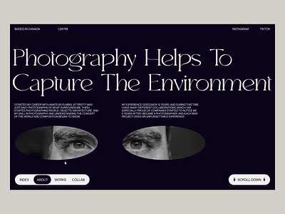 Dan Pante Website Animation 2021 trends after effects animation animation ui branding creative design folio layout motion design personal photographer folio typography ui ui elements uidesign ux web web design website animation