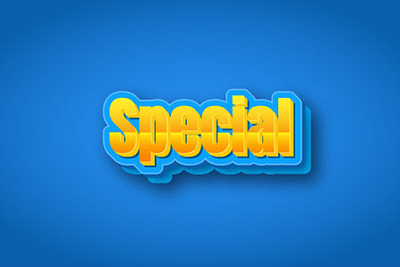 special 3d text effect animation app art branding clean design flat illustration logo ui