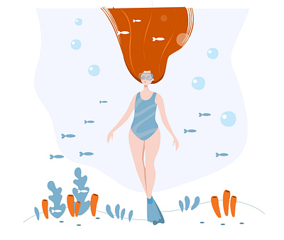 in sea decorative design illustration vector