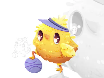 Little Chicken art character design chiken children illustration childrens illustration kid art procreate raster illustration
