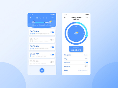 Alarm User Interface alarm alarm ui blue iphone mobile smarphone ui