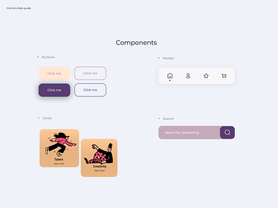 Chukwudinma's Style Guide button card components mobile nav navbar search style style guide ui web