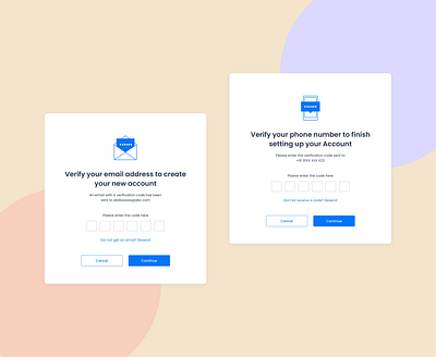 Verify Email and Phone number popup concept design designer email popup ui ux verify