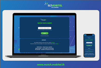 SLT Mobitel (Match Your Number) - Web & Mobile Design android app design branding graphic design ios slt mobitel ui ui ux user experience web design