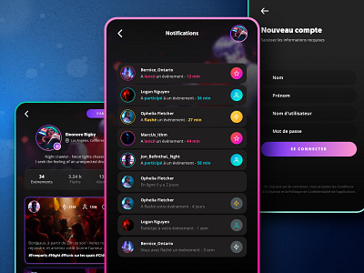 Event App - Notification center - WHO App branding community event event app friends ios app mobile app party ui uidesign ux uxdesign