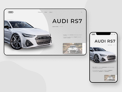 Concept for AUDI web-site (light mode) audi design figma photoshop typography ui ux