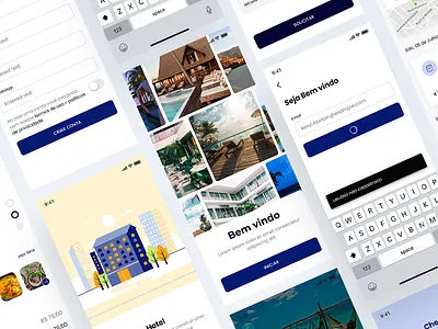 Hotel APP app brazil clean design hotel illustration minimal ui ux