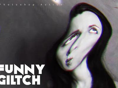 Funny Glitch Photoshop Action action comic effect filter photo photography photoshop poster preset wallpaper