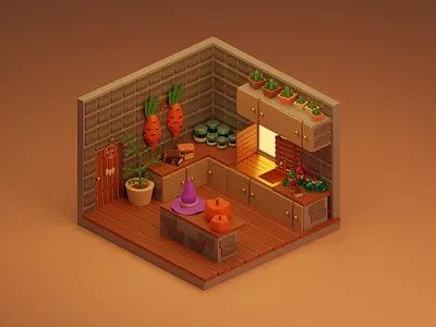 Witch's kitchen. Halloween. 3d art 3d design 3d illustration 3dart food food art helloween helloween art helloweenart illustration kitchen kitchen 3d kitchen art lowpoly lowpolyart witch witch kithen witchart