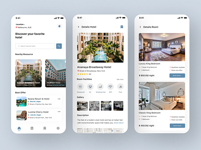 Hotel Booking App bookingapp foodapp hotelapp illustration layout nft ticketapp uidesign uilayout uiux