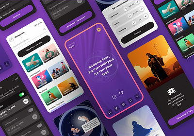 Ray of Faith - Motivational Quotes Mobile App app design branding design designer graphic design illustration logo minimal motion graphics prototyping ui