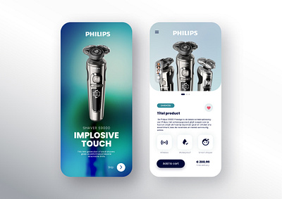 Philips shaver S900 design animation app blue blur branding button design logo material materialdesign men philips platform product prooductdesign s900 shaver typography ui userinterface