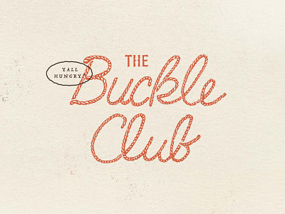 The Buckle Club Wordmark + Application brand branding custom type typography