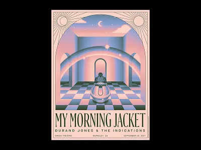 My Morning Jacket Poster airbrush berkeley color design illustration layout music my morning jacket oakland poster psychedelic rainbow san francisco surreal surrealism typography window