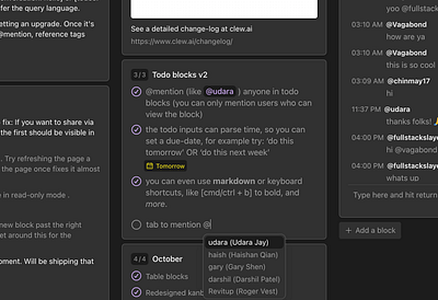 Clew: Todo block design checklist clew design tasks todo ui