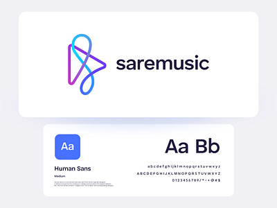 Logo Design for saremusic abstract logo app logo brand identity branding creative logo design flat gradient logo icon design identity design letter s logo logo logo design logo mark logotype mahfuj modern logo play logo popular vector