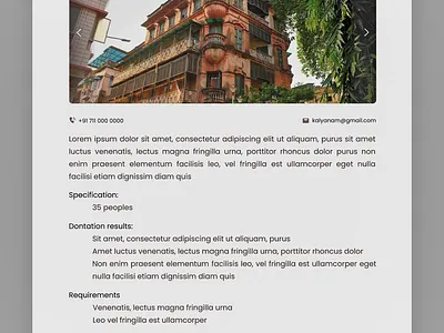 Organization Details Page card hover ui ux