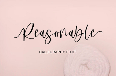 Reasonable | Calligraphy Font branding calligraphy design elegant font graphic design hand handlettering handwriting lettering lettermark letters logo logo font modern sans serif script script font type typeface