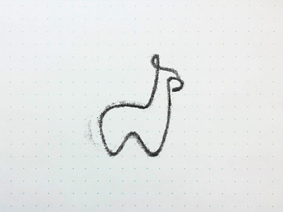 One-Line Alpaca - Sketch alpaca animal baby branding cute llama logo minimalism one line