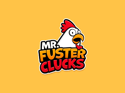 Mr. Fuster Clucks - Logo Design animal brand identity branding chicken funny illustration logo logo design mascot playful restaurant sandwich