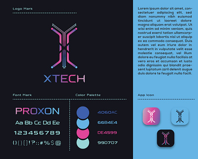 Technology Logo (XTECH) branding design graphic design icon illustration illustrator logo ui ux vector