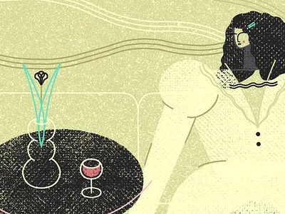 Personal interpretation of Setsuko Hara's piece art direction digital 2d illustration