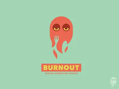 Burnout branding eat fire food food packaging fork ghost hungry identity indian food logo menu restaurant restaurant branding spicy